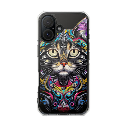 Psychedelic Cat Mirage iPhone Case - Impact