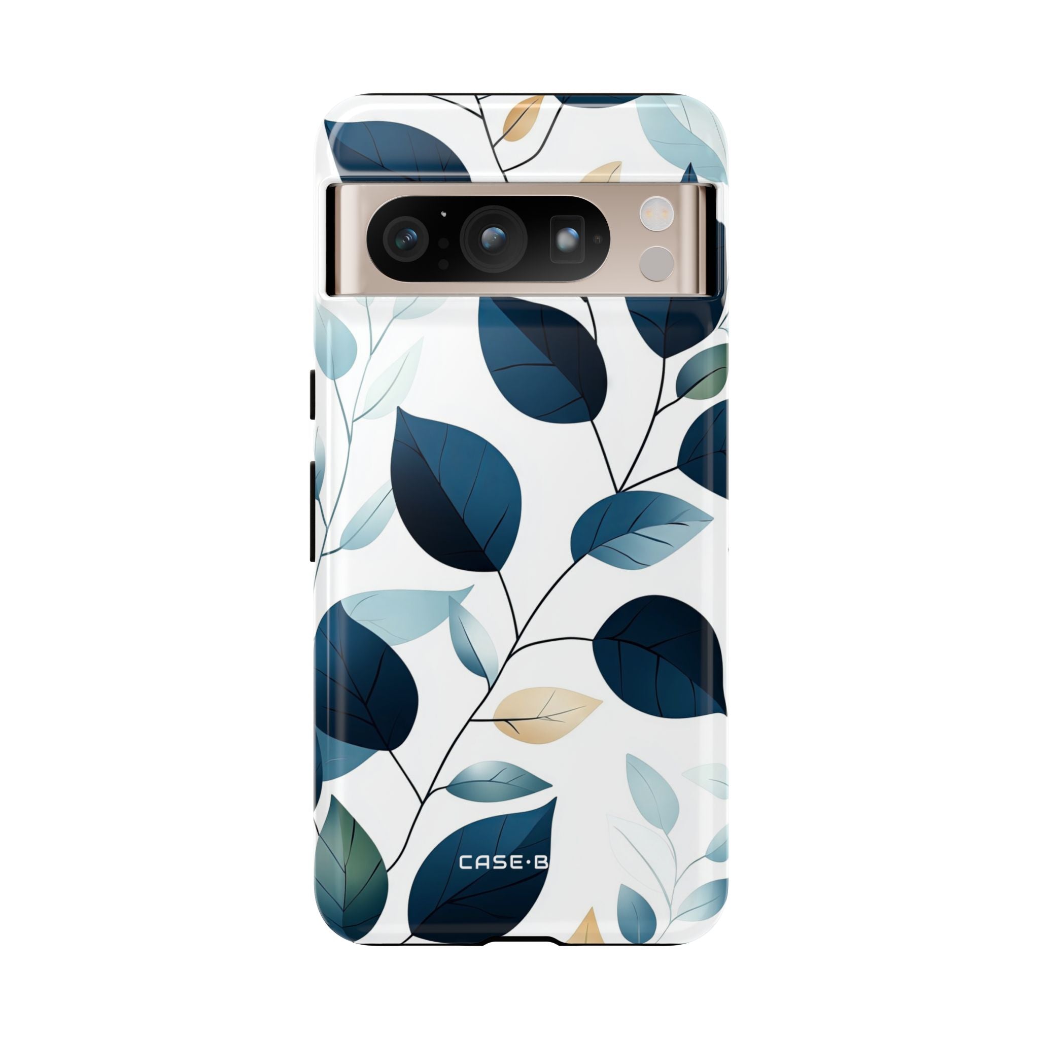 Navy Leaf Veins Google Pixel 8 Pro Case - Tough