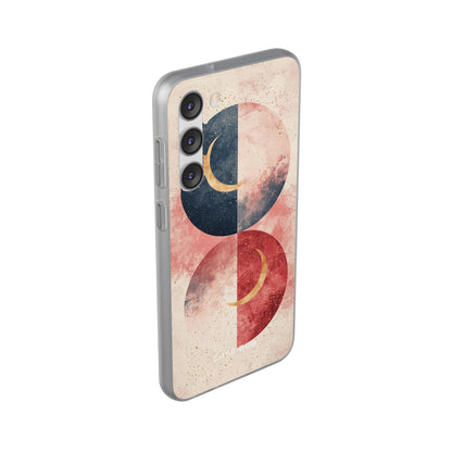 Golden Crescent Circles Samsung S23 Plus Case - Soft