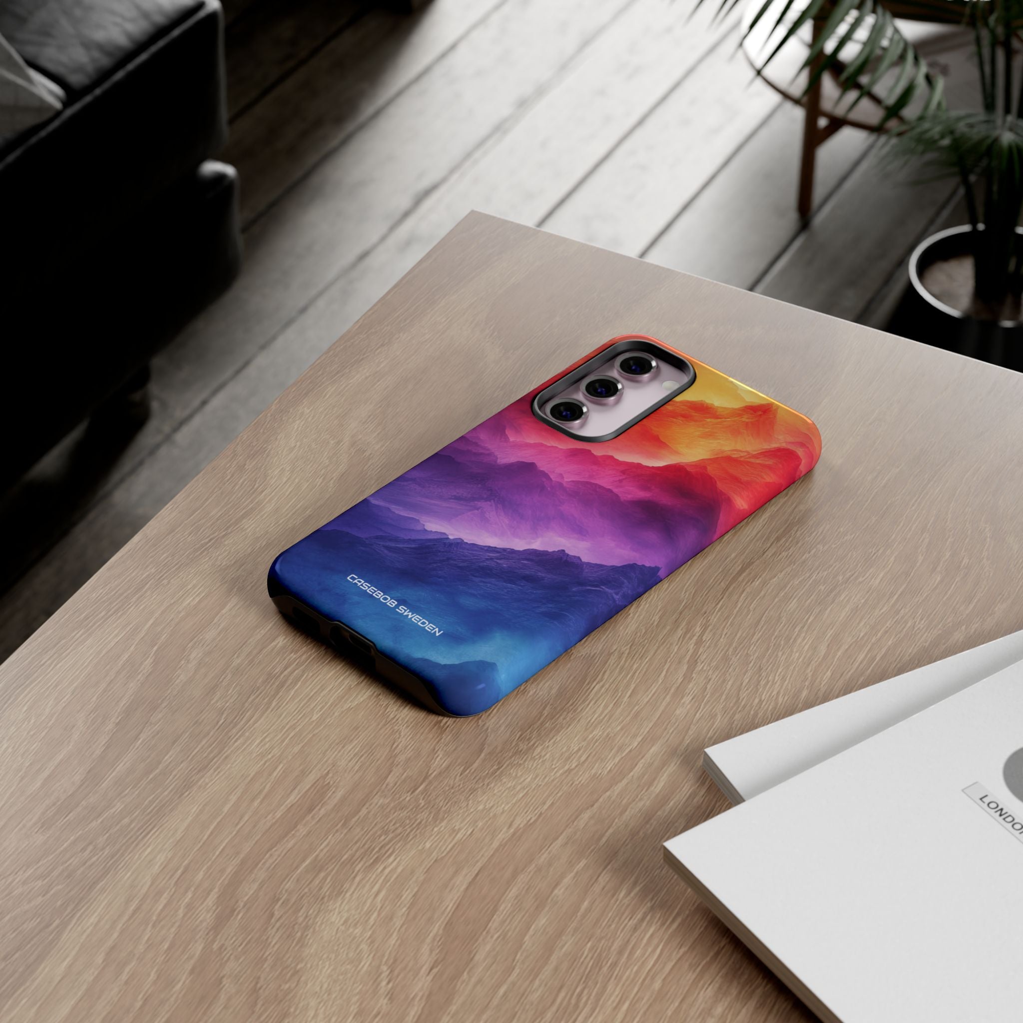 Purple Orange Mountains - Tough Samsung S23 Phone Case