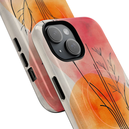 Curved Stem Sunset iPhone 15 Case - Tough+