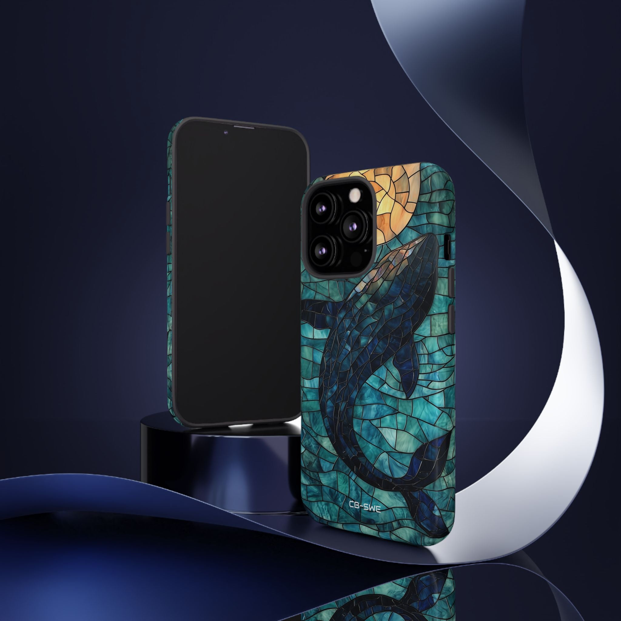 Whale Dives Upward - iPhone Case