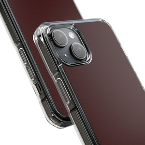 Oxblood Red | Phone Case for iPhone (Clear Impact Case - Magnetic)