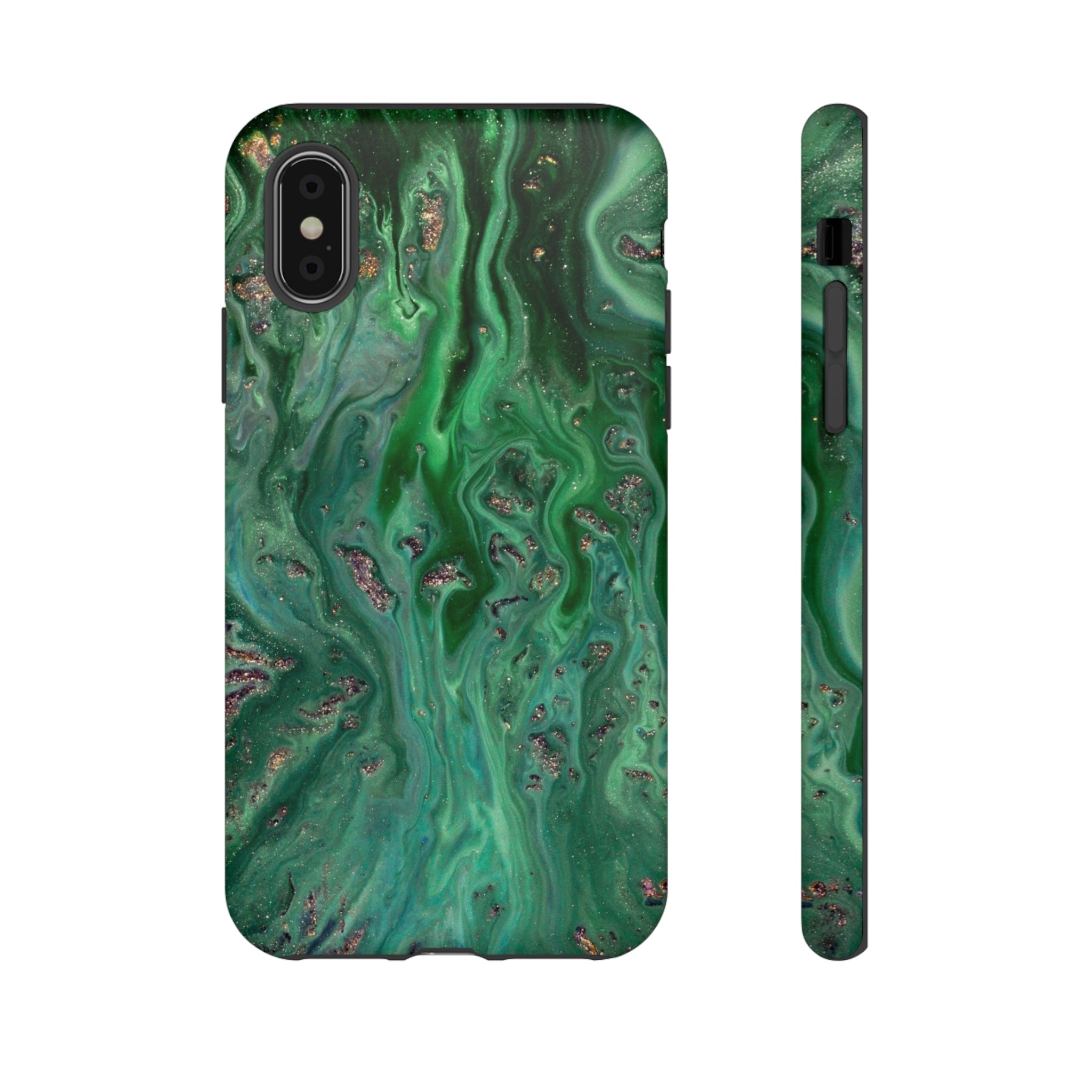 Light Green Ink Art iPhone Case (Protective) iPhone X Matte Phone Case