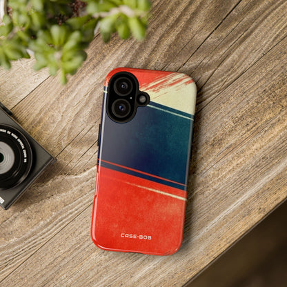 Blue Diagonal Motion iPhone 16 Plus Case - Tough