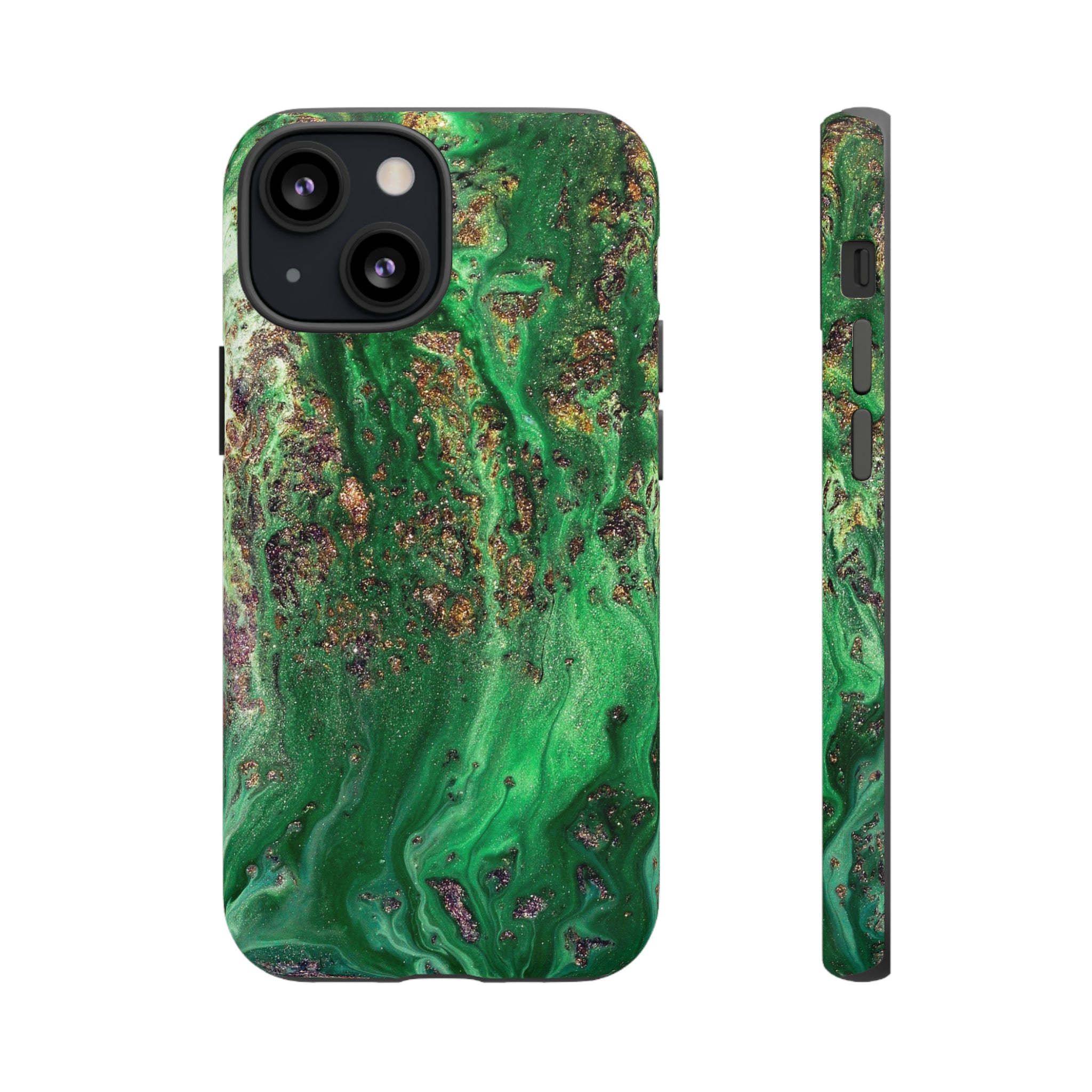 Green Sparkle Ink Art - Protective Phone Case