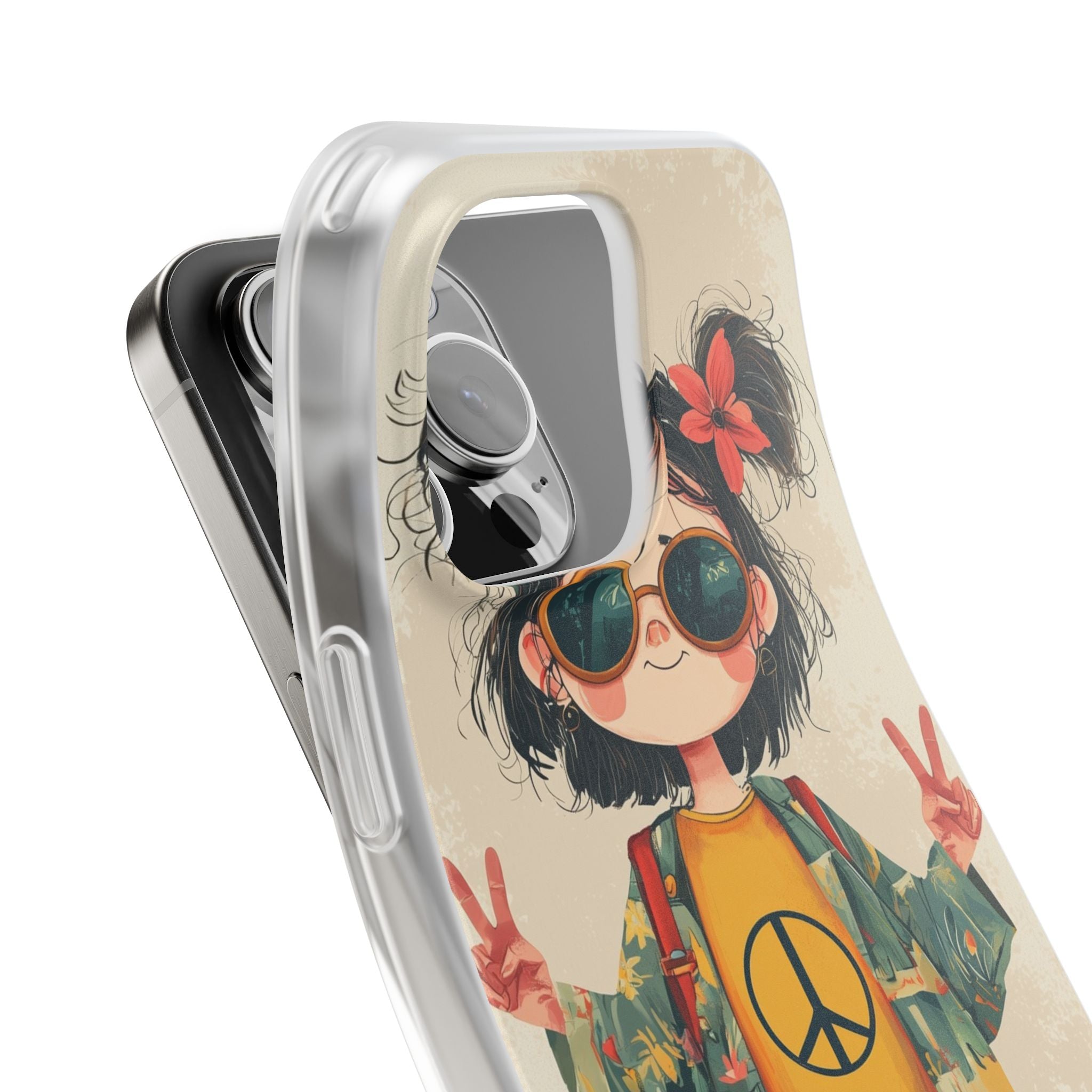 Peace Pigtails iPhone 16 Pro Max Case - Soft