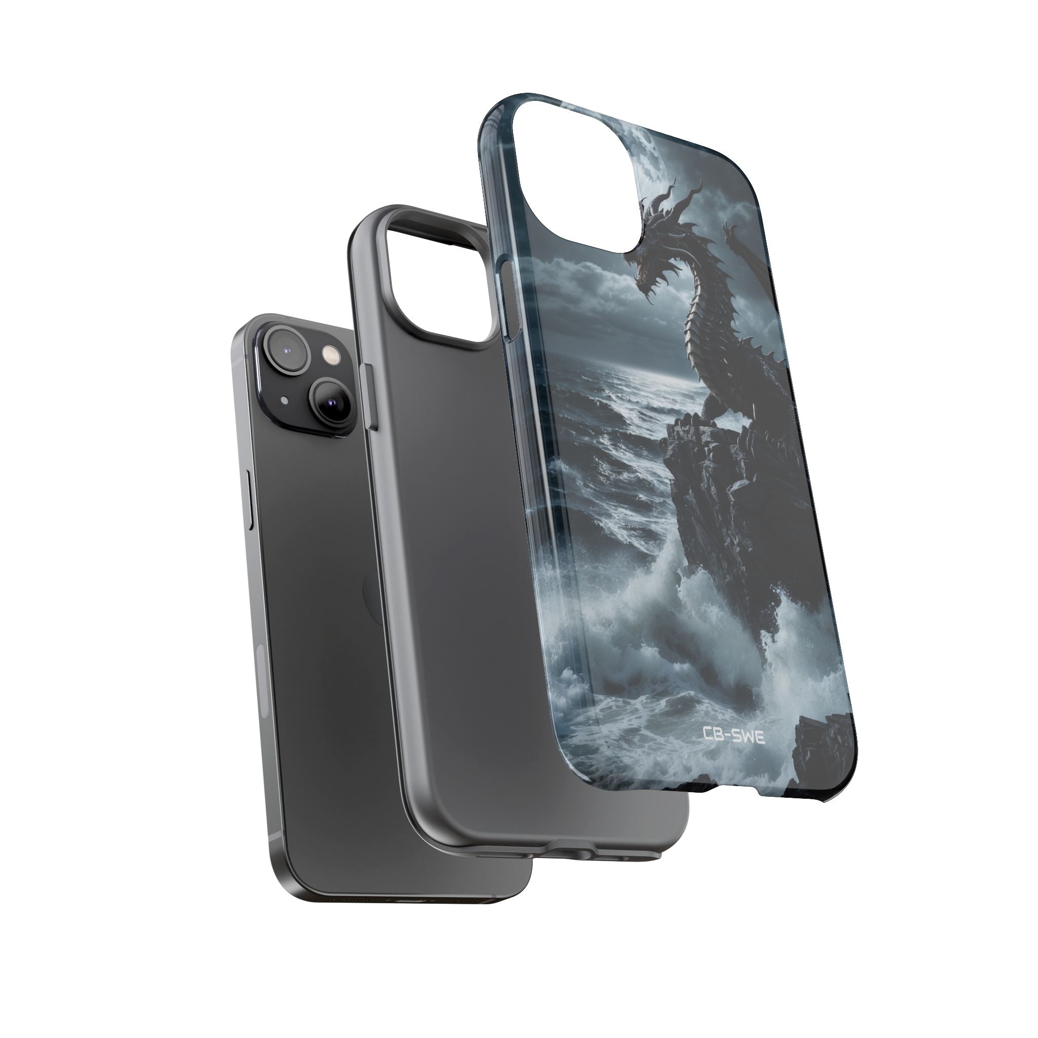 Dragon Roars Against Sea - iPhone Case