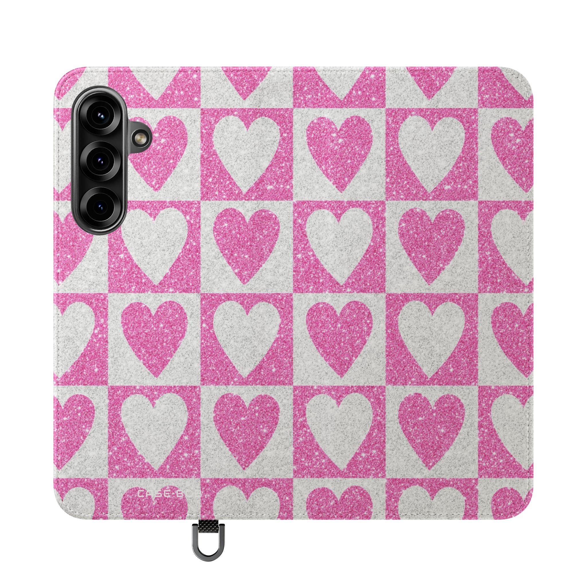 Glitter Heartgrid - Samsung S25+ Case - Lompakko