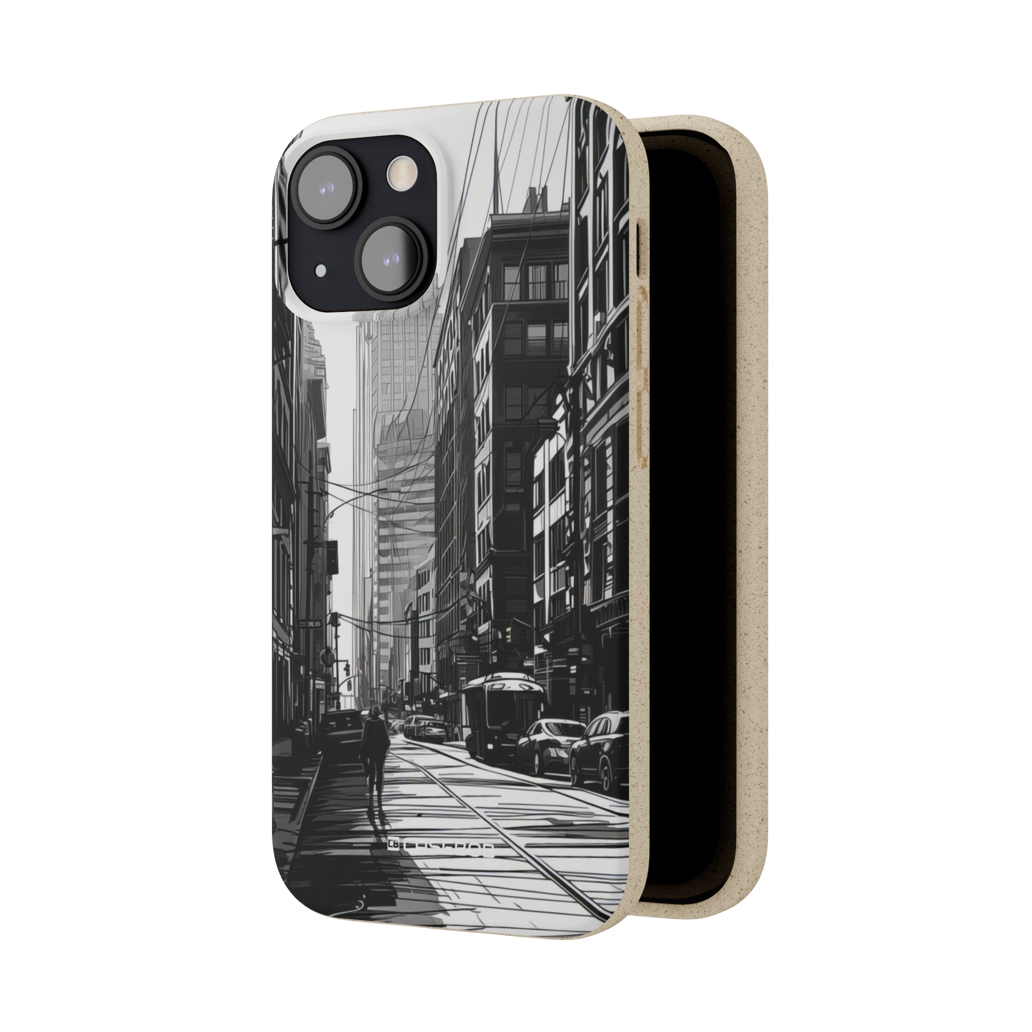 Noir Urban Serenity | Biodegradable Phone Case