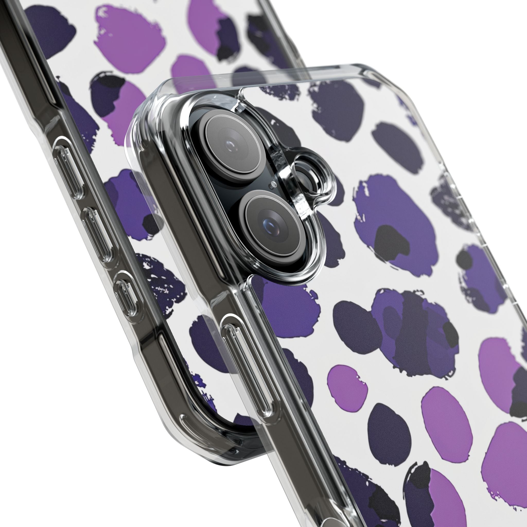 Purple Inkblots iPhone 16 - Clear Impact Phone Case