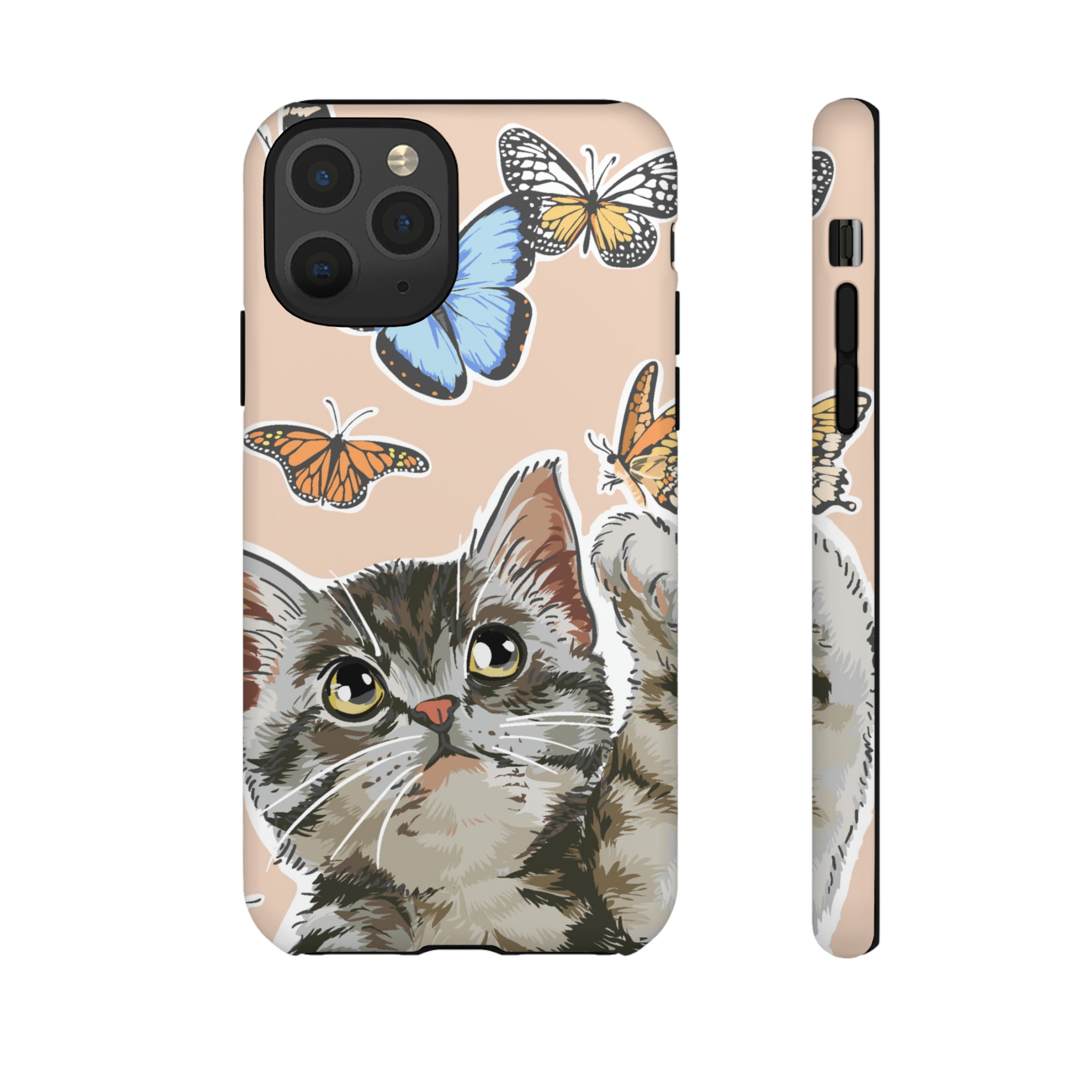 Cute Cat Butterflies - Protective Phone Case