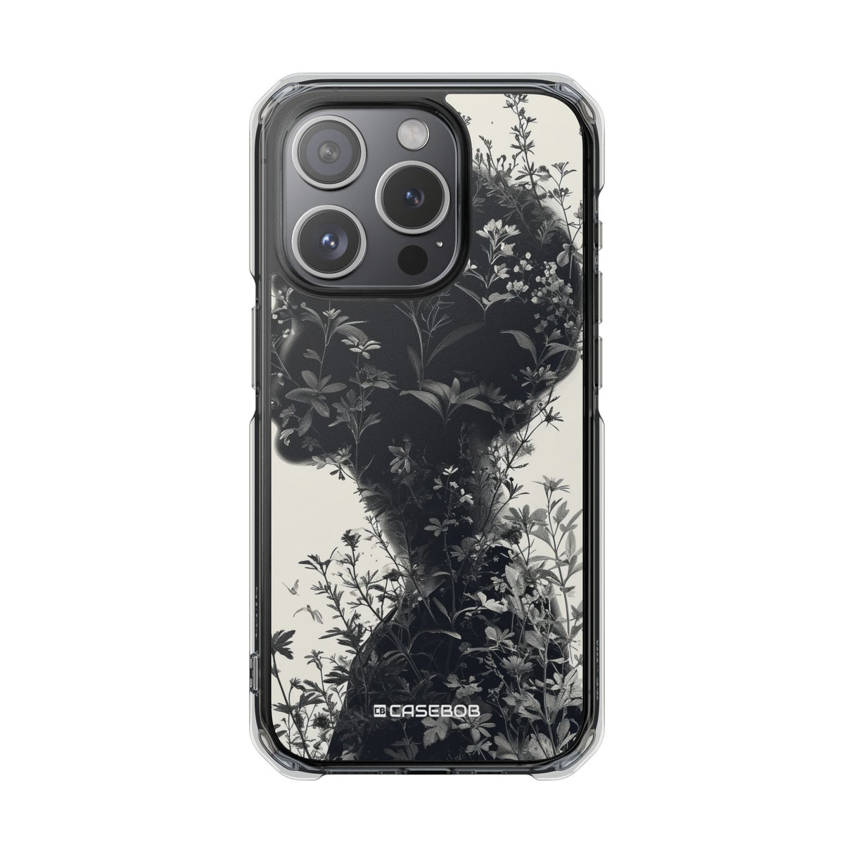 Botanical Silhouette Essence - Phone Case for iPhone (Clear Impact - Magnetic)