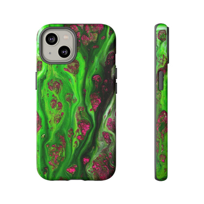 Toxic Green Ink Art iPhone Case (Protective) iPhone 14 Matte Phone Case