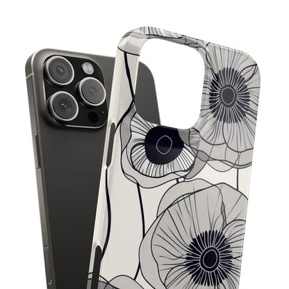 Modern Minimalist Flowers iPhone 16 - Slim Phone Case