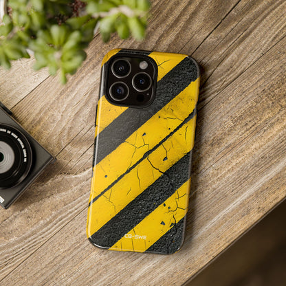 Cracked Hazard Lines - iPhone Case