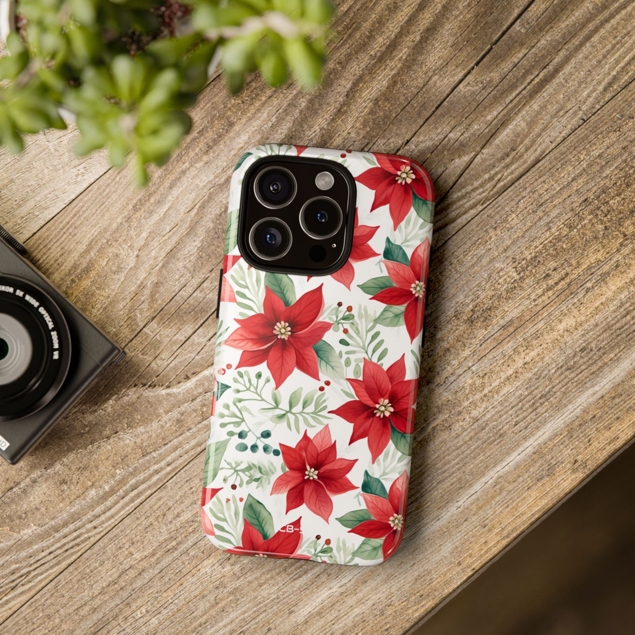 Poinsettias Bloom Bright - iPhone Case