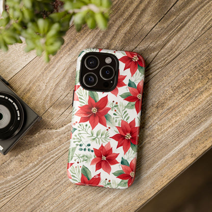 Poinsettias Bloom Bright - iPhone Case