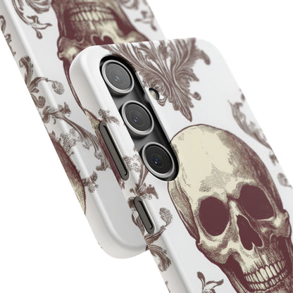 Gothic Skulls and Ornate Foliage Samsung S24 - Slim Phone Case