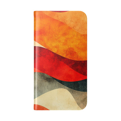 Crimson Ripples - iPhone 16 Plus Case - Wallet