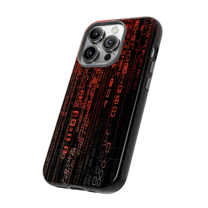 Digital Shield: Red Gradient - Protective Phone Case