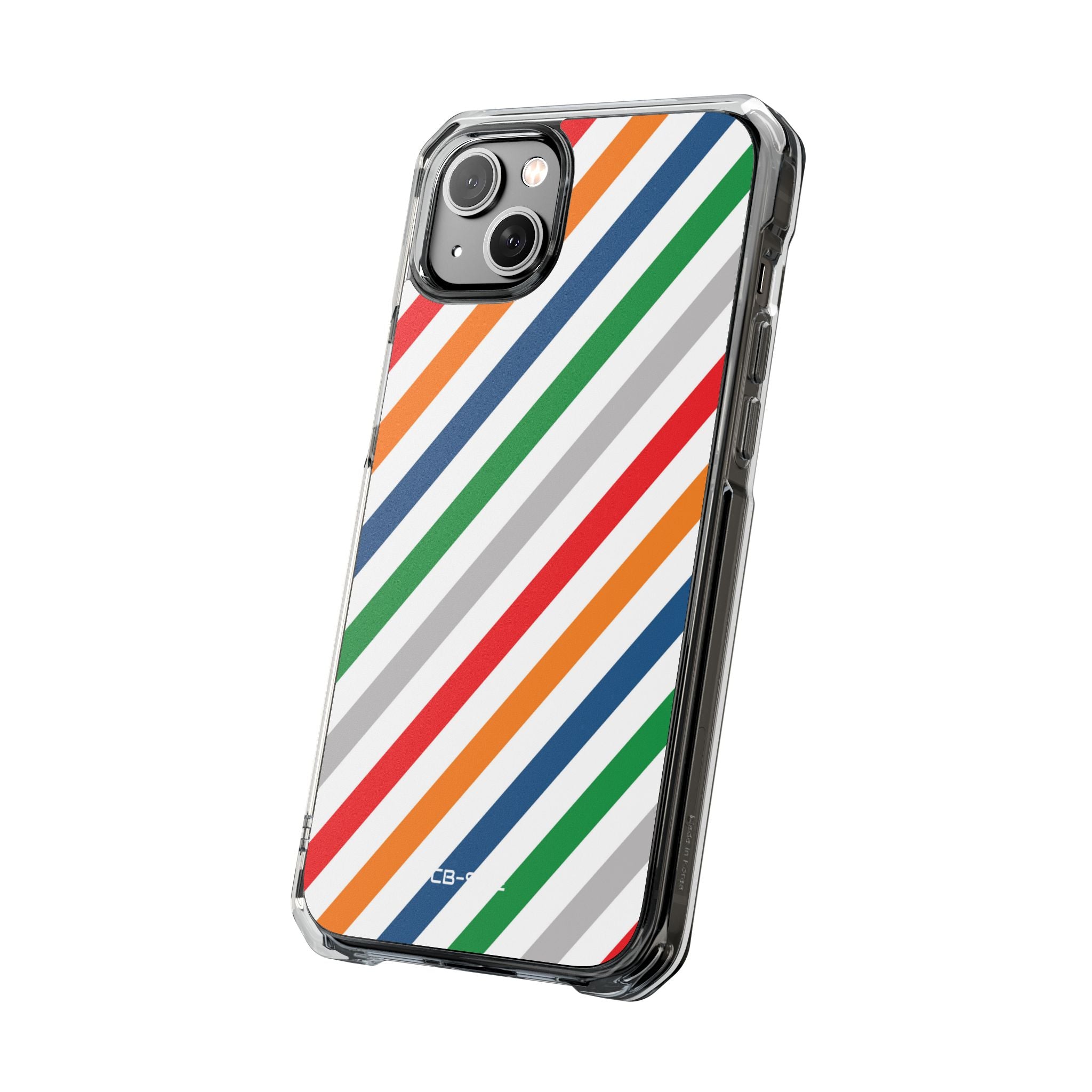Vibrant Geometric Stripes iPhone Case - Impact