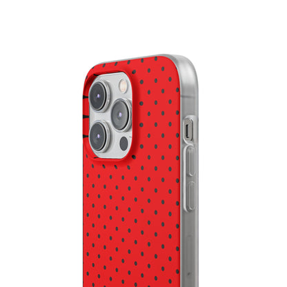 Crimson Dot Matrix iPhone 14 Pro Case - Soft