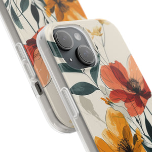 Serene Floral Harmony | Flexible Phone Case for iPhone