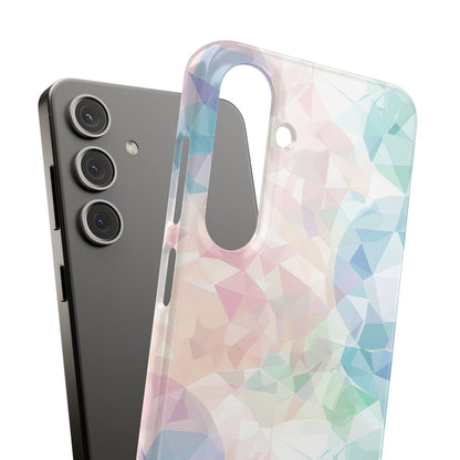 Pastel Geometry Background - Slim Samsung S24 Phone Case