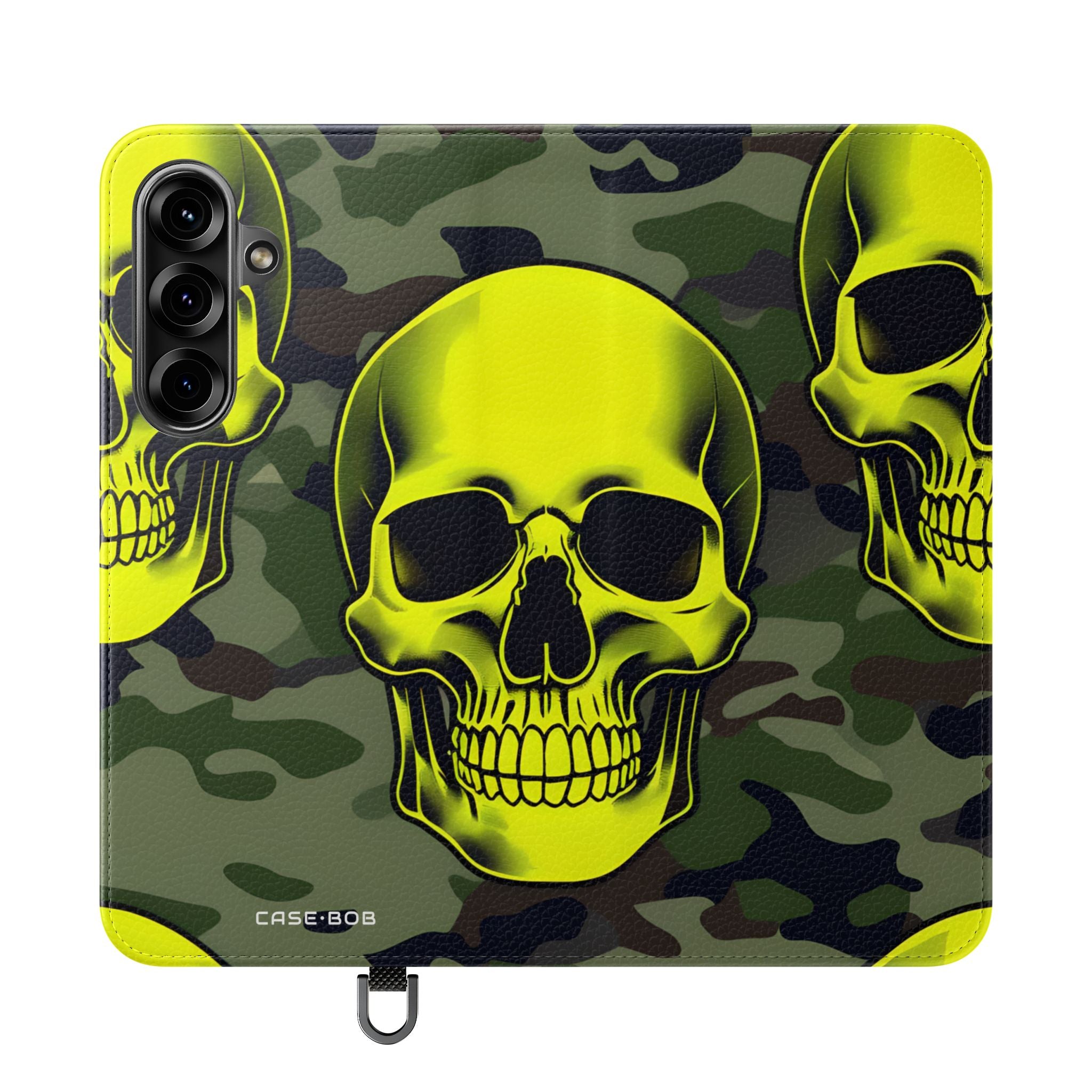 Neon Skull Camo - Samsung S25+ Case - Wallet