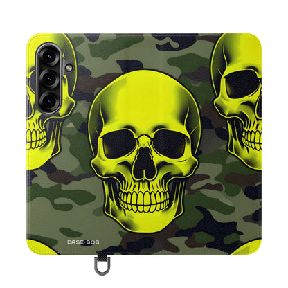 Neon Skull Camo - Samsung S25+ Case - Wallet