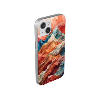 Fabric Peaks Cream iPhone 14 Case - Soft