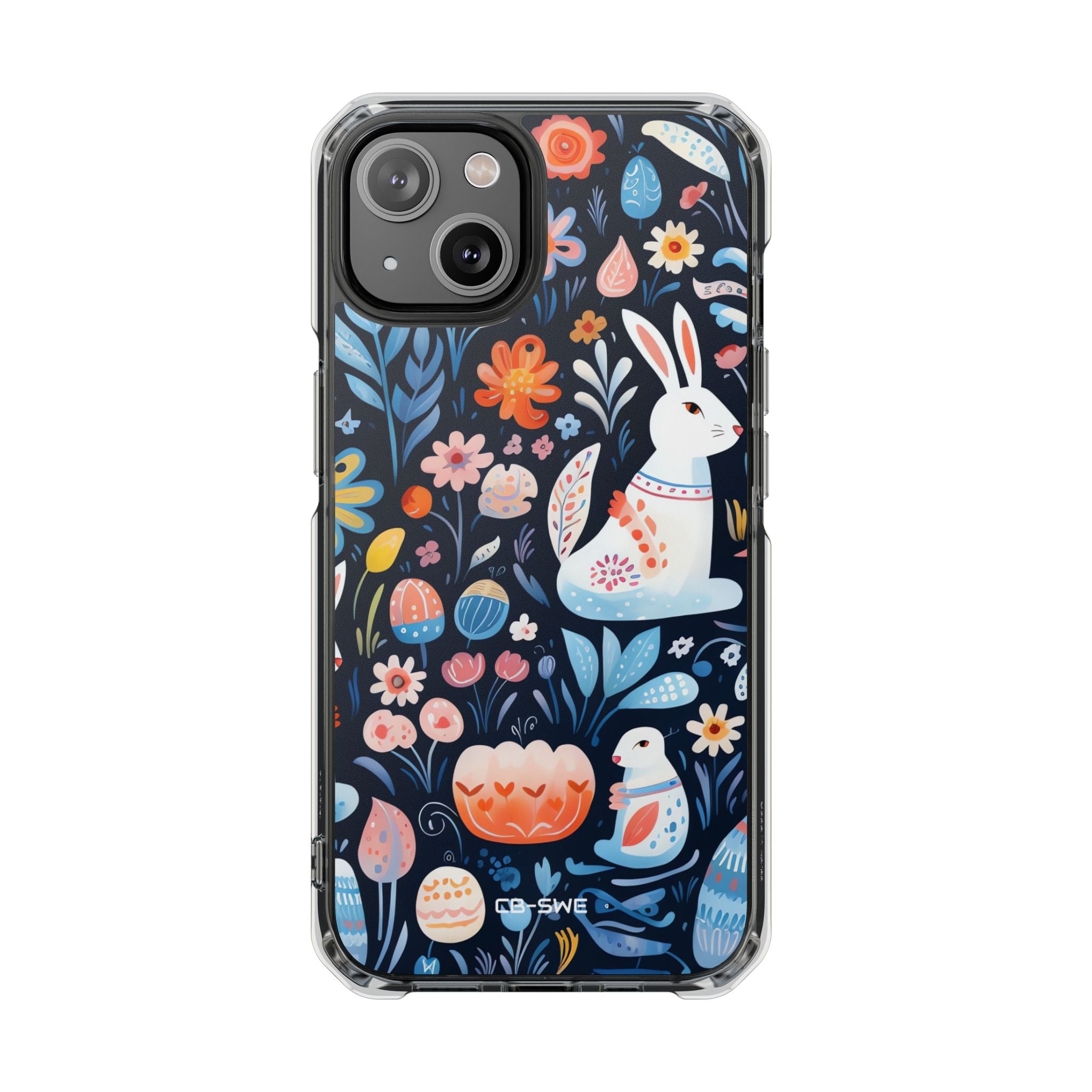 Bunnies Play Among Flowers iPhone Case - Impact