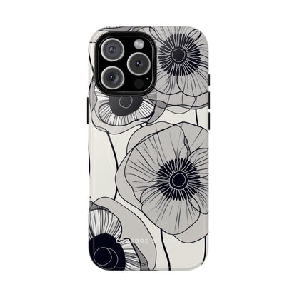 Moderne minimalistische Blumen iPhone 16 Tough+ Handyhülle