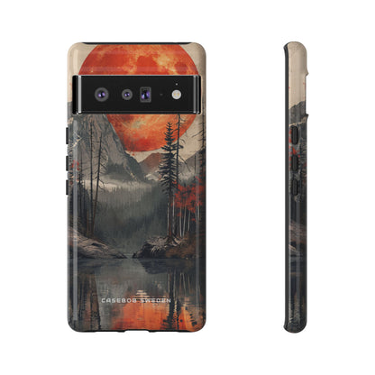 Celestial Glow Over Reflective Landscape Google Pixel 6 - Tough Phone Case