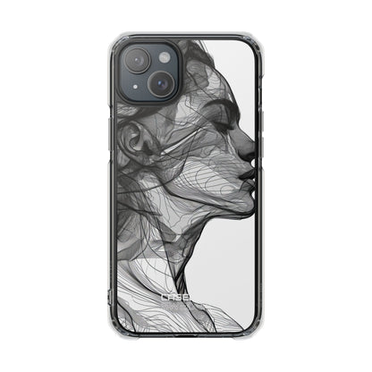 Windswept Woman Lines iPhone 15 - Impact Clear+