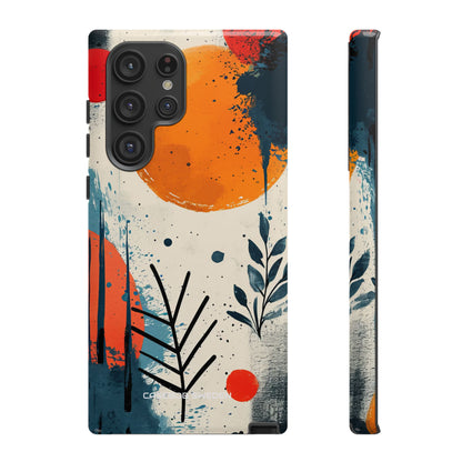 Orange Blue Splash - Tough Samsung S22 Phone Case