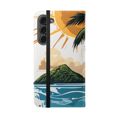 Palm Sunscape - Samsung S23+ Case - Lompakko