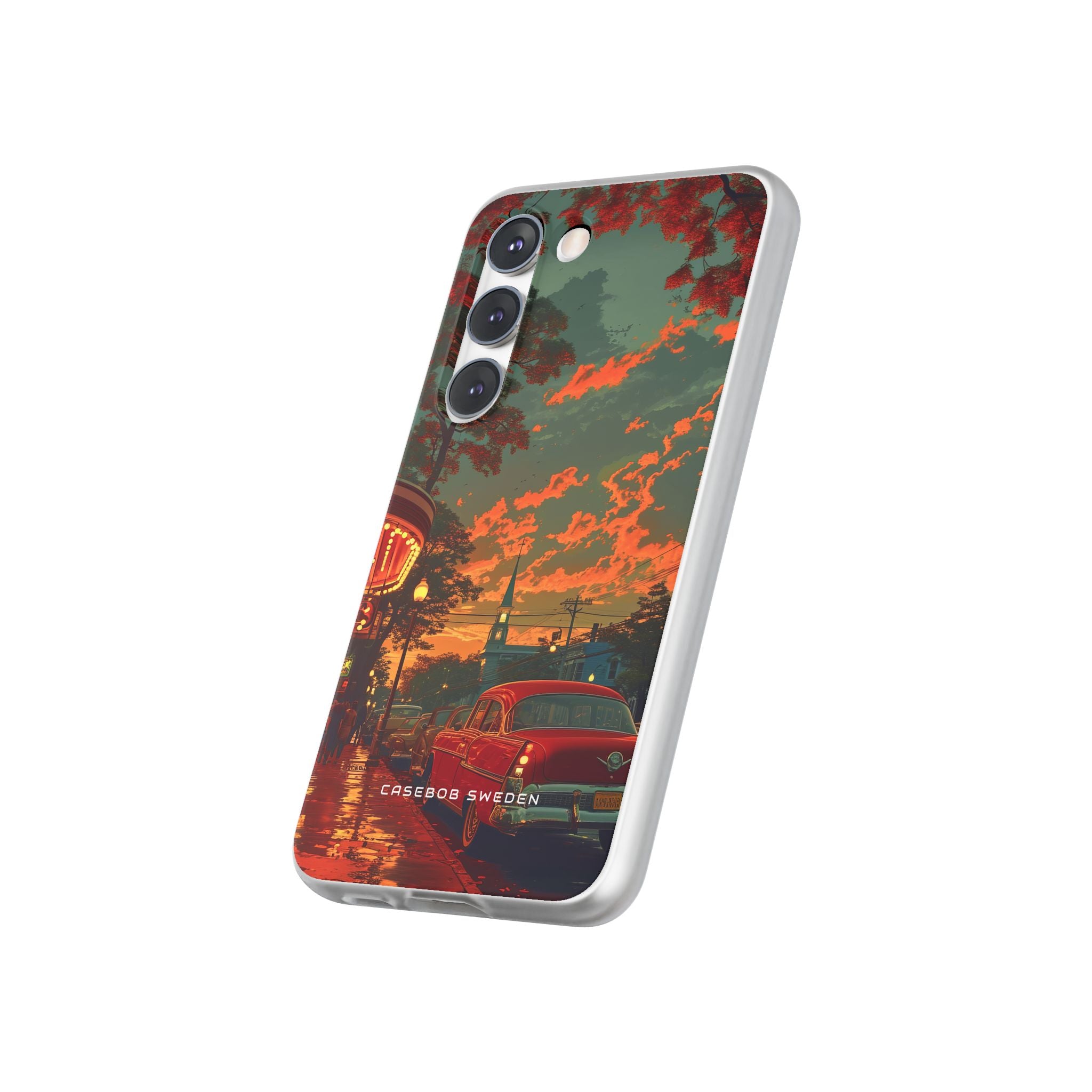 Mid-Century Nostalgia Streetscape Samsung S23 - Flexi Phone Case