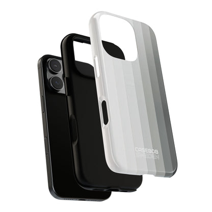 Silver Gradient Stripes iPhone 16 - Tough