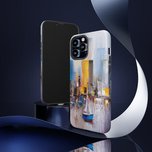 Oil Painting - Manhattan Bay - Protective Phone Case