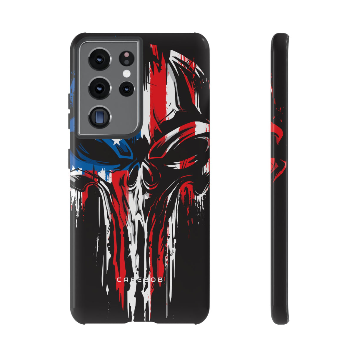 Military Grunge Skull Patriotic - Protective Phone Case