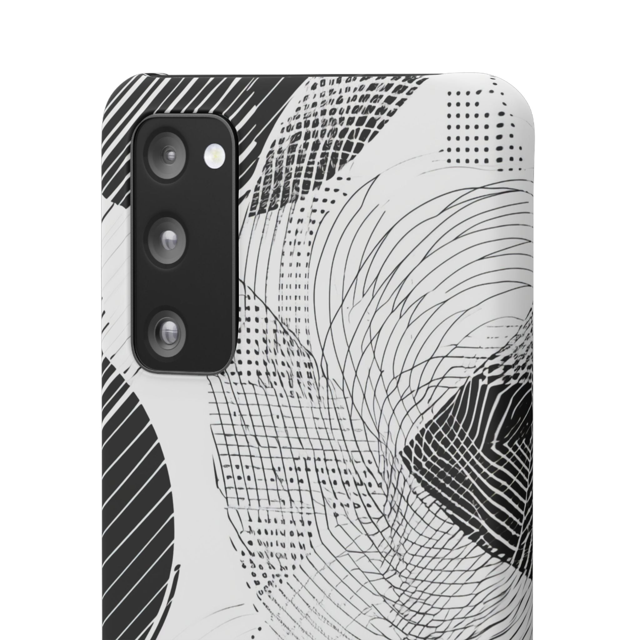 Geometric Monochrome Flow Samsung S20 - Slim Phone Case