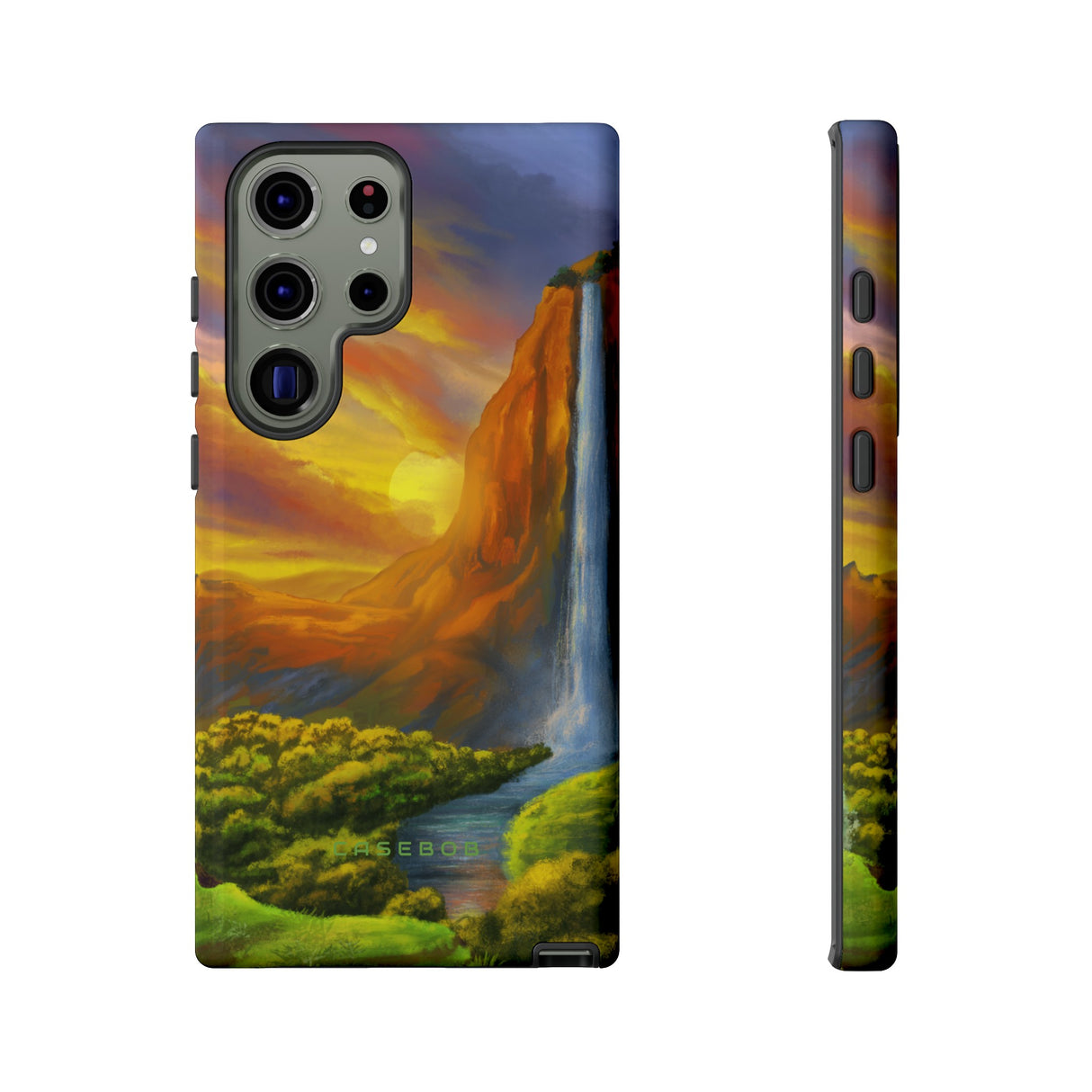 Fantasy Landscape with Waterfall - Protective Phone Case