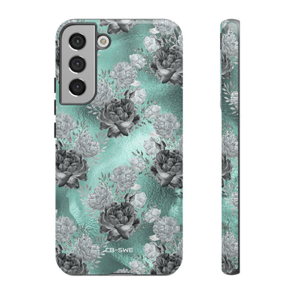 Teal Floral Elegance - Samsung Case