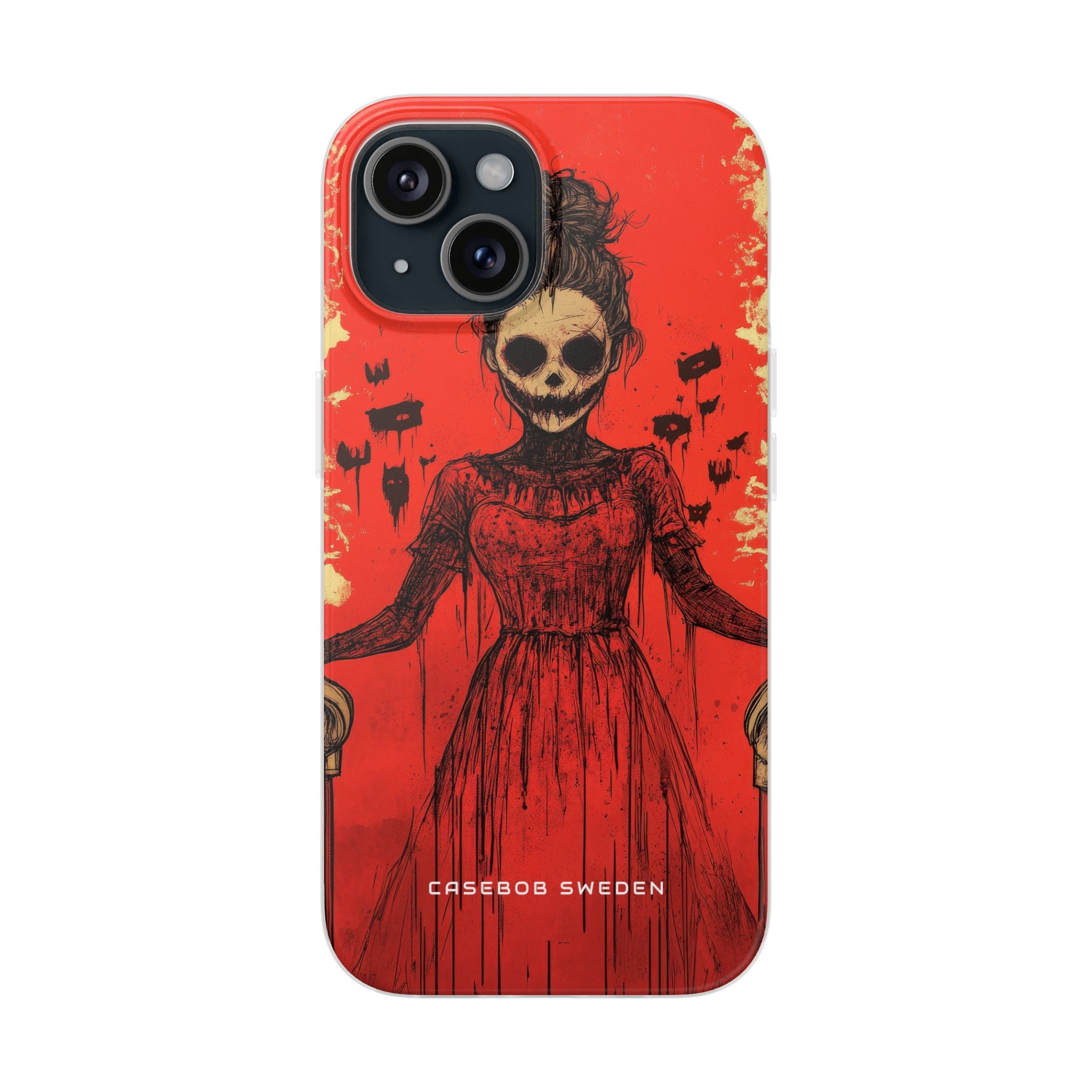 Haunting Scarlet Descent iPhone 15 - Flexi-Telefonhülle