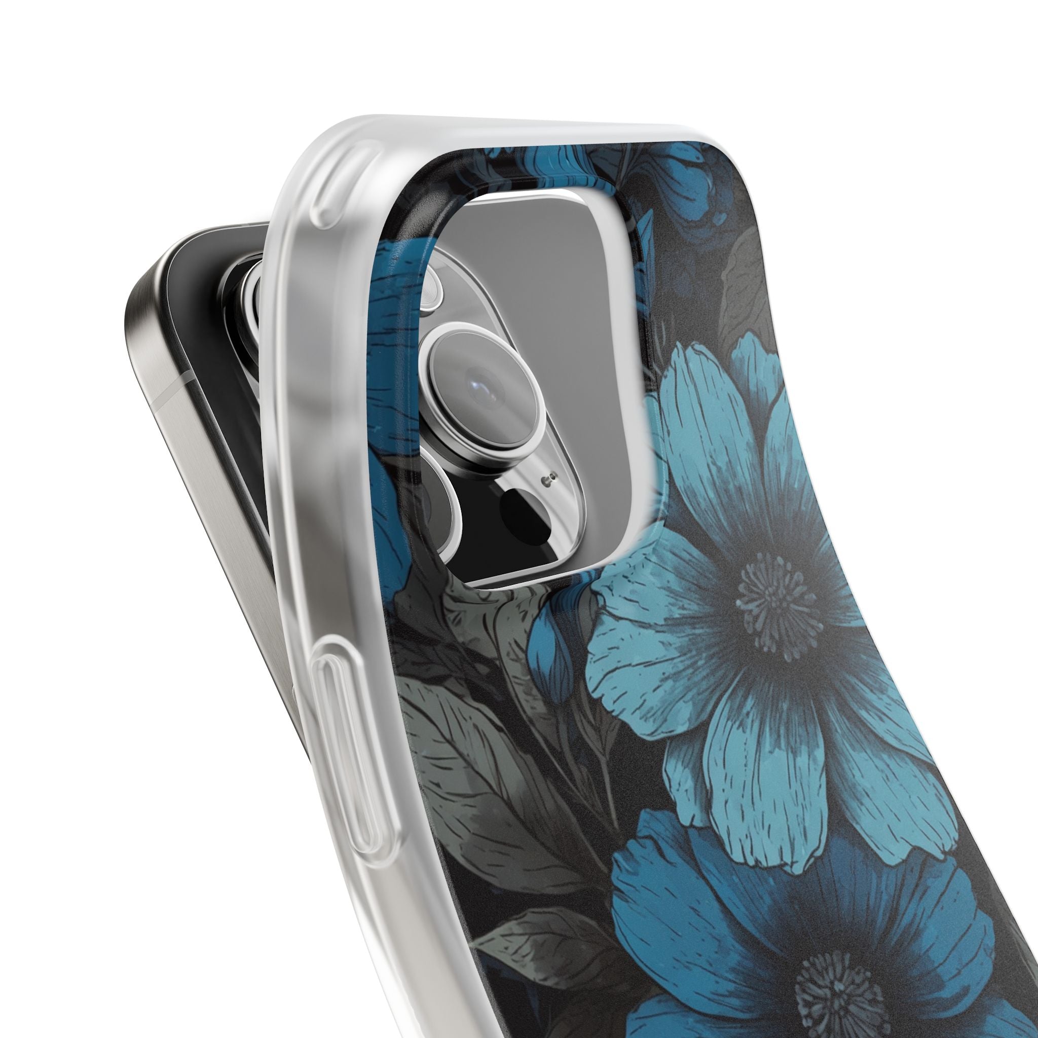 Blue Petal Radiance iPhone 16 Pro Case - Soft