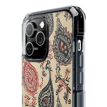 Navy Paisley Swirl iPhone 14 - Impact Clear+