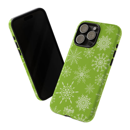 Snowflakes Dance Playfully - iPhone Case