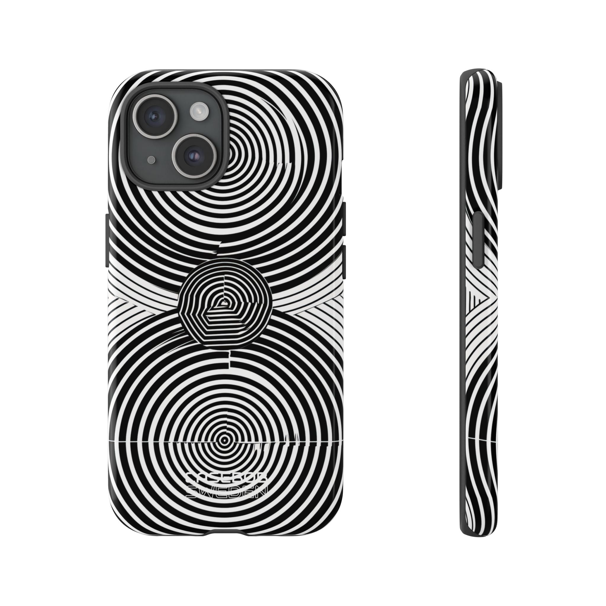 Monochrome Spiral Motion iPhone 15 – Robust